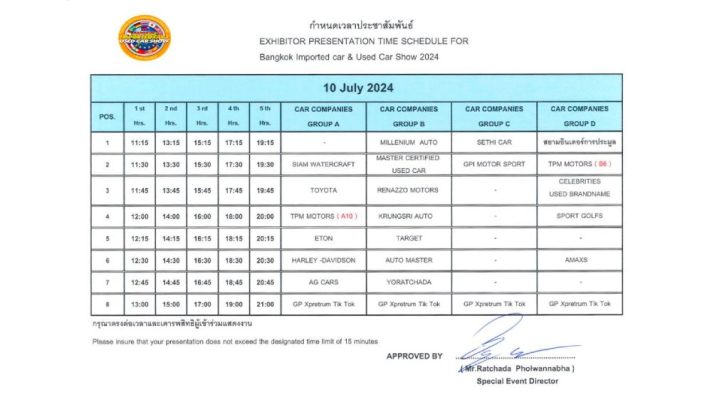 Presentaiton The 15th Bangkok Imported car _ Used Car Show 2024_Cover